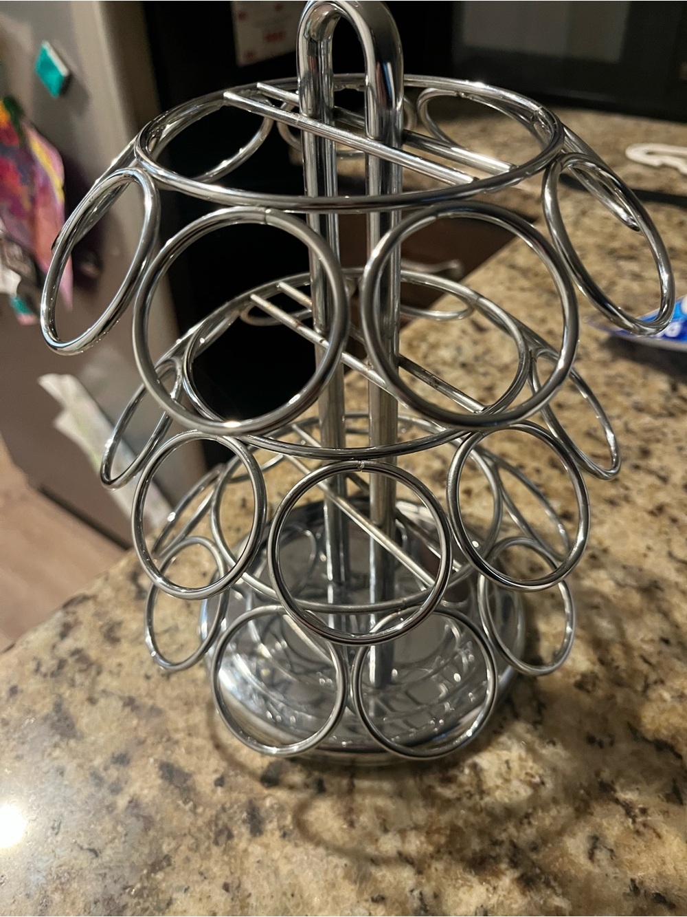 K-Cup Holder Stand, Chrome, Spins/Rotates, Fits 27 Pods